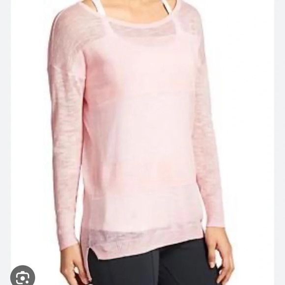 Athleta Buena Vista Tunic Linen Blend Lightweight Long Sleeve Sweater Gr… - Picture 16 of 16